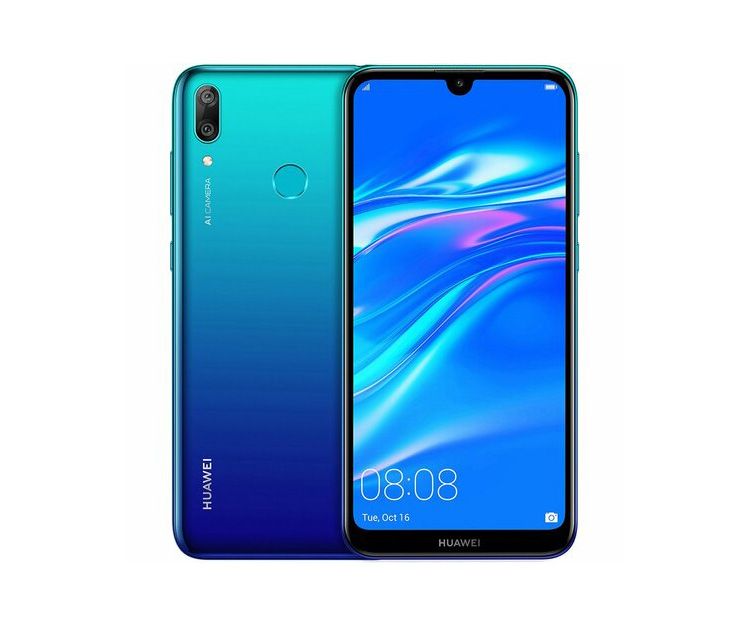 Смартфон Huawei Y7 2019 3/32Gb Aurora blue, фото 2 - интернет-магазин ДомКомфорт