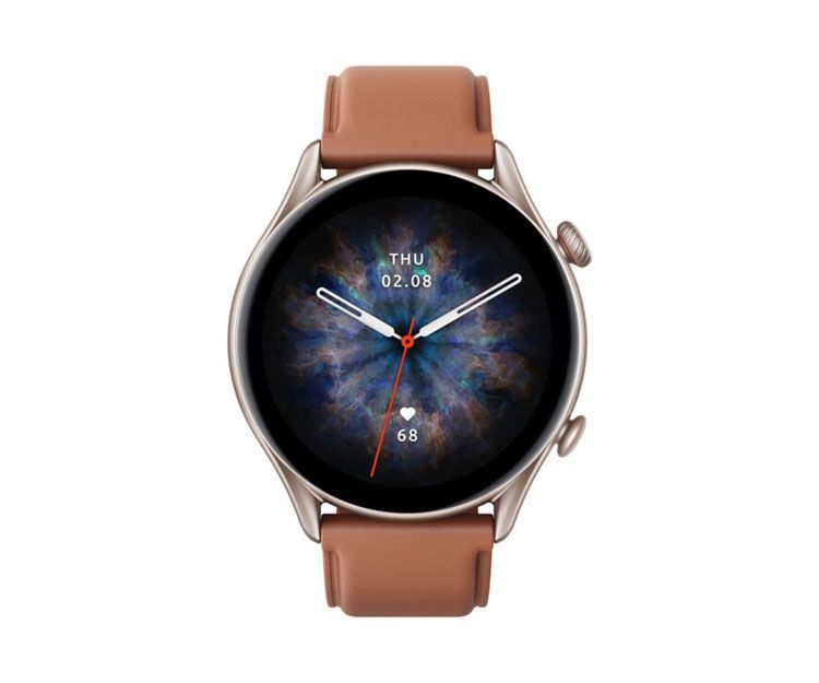 Смарт часы Amazfit GTR 3 Pro Brown Leather, фото 2 - интернет-магазин ДомКомфорт