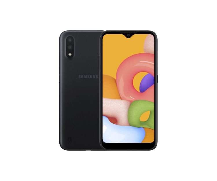 Смартфон Samsung Galaxy A01 2/16GB Black(SM-A015FZKDSEK), фото 1 - интернет-магазин ДомКомфорт