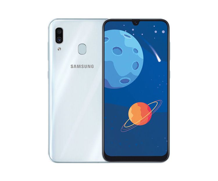 Смартфон Samsung Galaxy A30 4/64GB White (SM-A305FZWOSEK), фото 1 - интернет-магазин ДомКомфорт