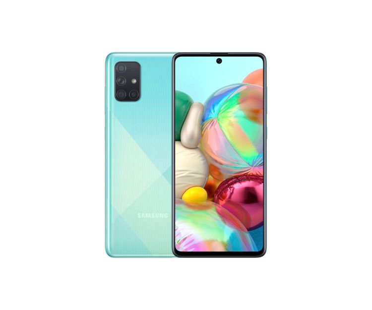 Смартфон Samsung Galaxy A71 6/128GB Blue (SM-A715FZBUSEK), фото 1 - интернет-магазин ДомКомфорт